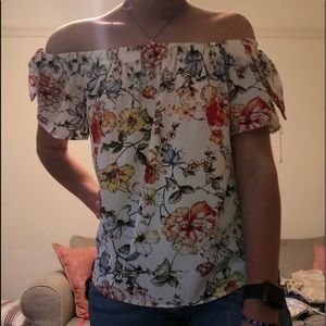 Off the shoulder floral top